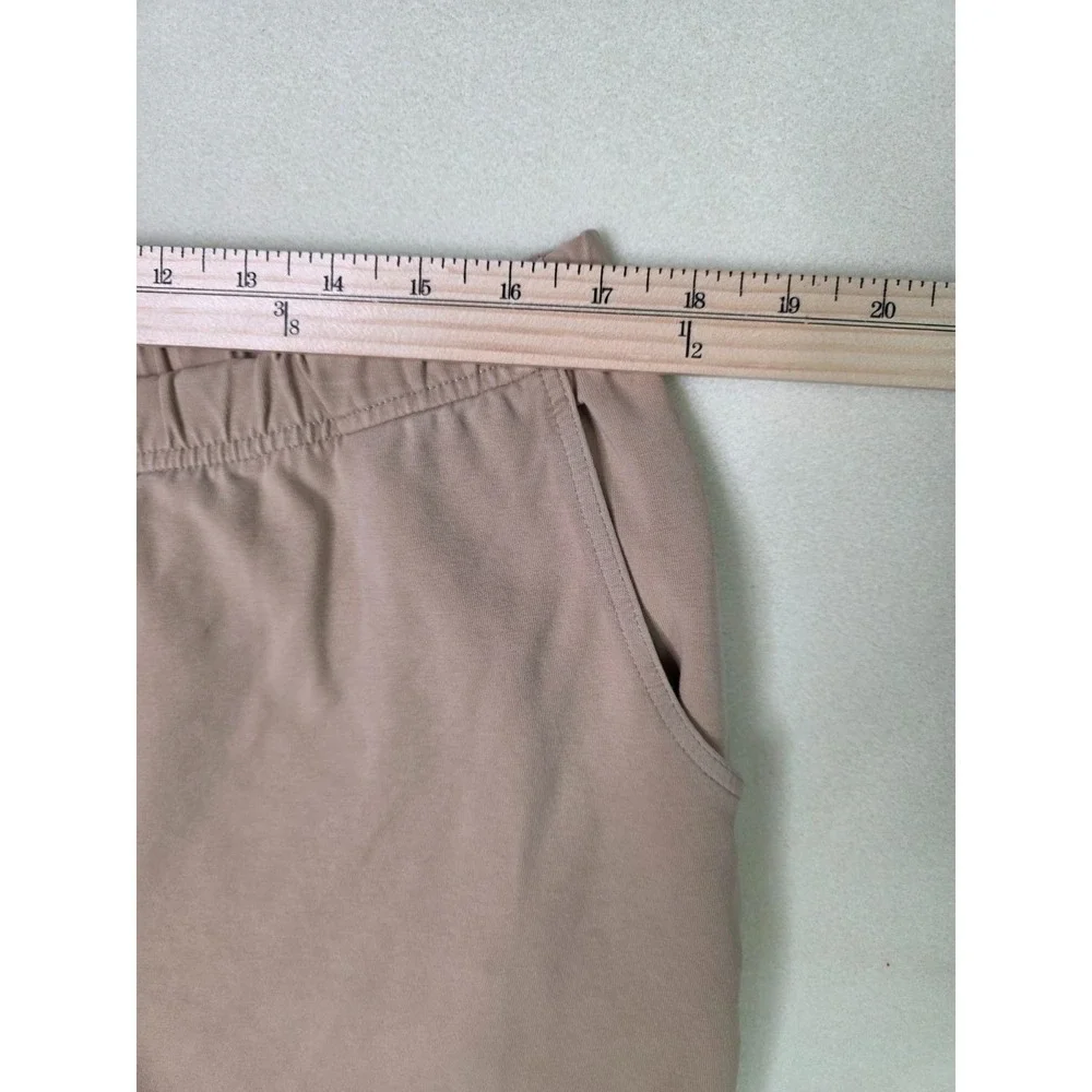 L.L. Bean Women's Jersey Pants‎ Size L Beige Tan Perfect Fit Straight Pull-On